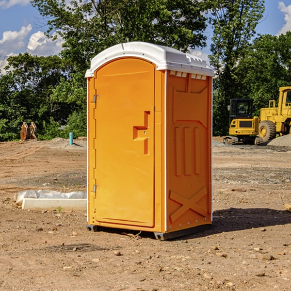 can i customize the exterior of the portable restrooms with my event logo or branding in Larrabee